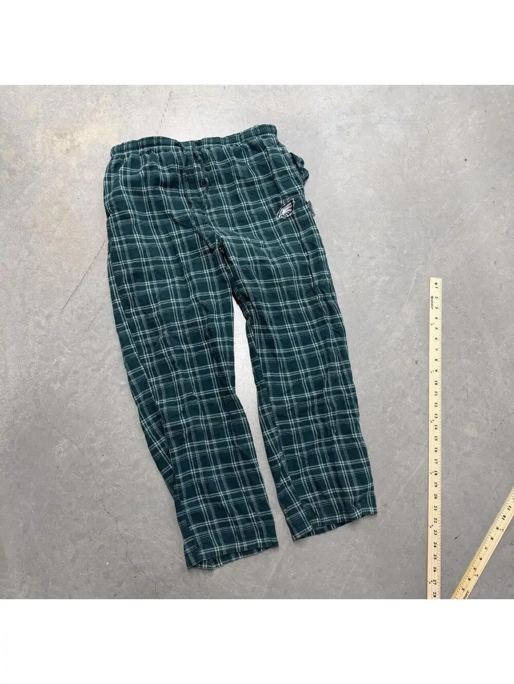 2000s NFL Philadelphia Eagles Green Plaid Men's Pajamas Sized Medium